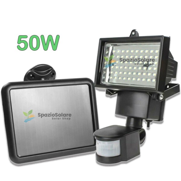 Faro 50w con pannello solare