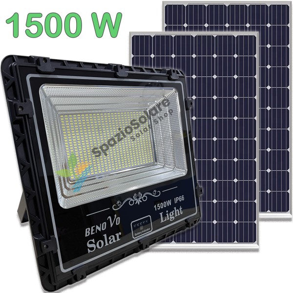 Faro 1500w con pannello solare