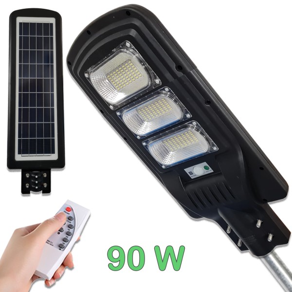 Lampione 90w con pannello solare