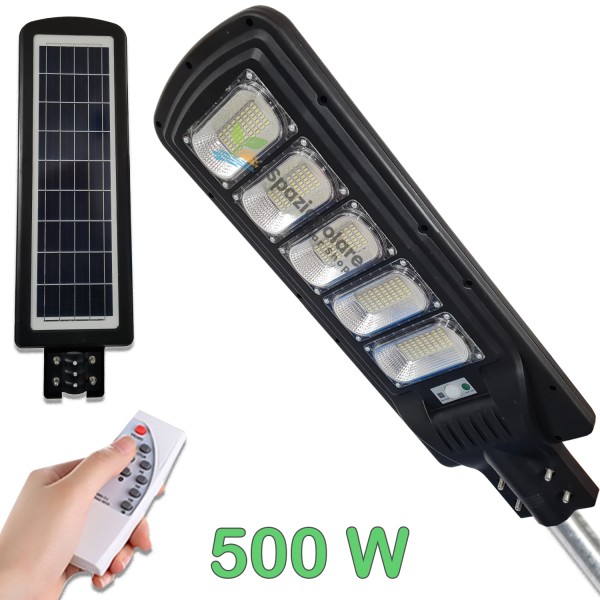 Lampione 500w con pannello solare