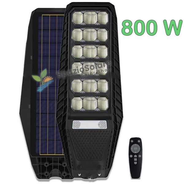Lampione 800w con pannello solare