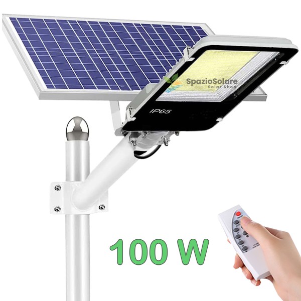 Lampione 100w con pannello solare