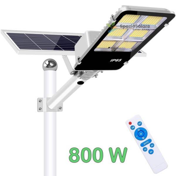 Lampione 800w con pannello solare