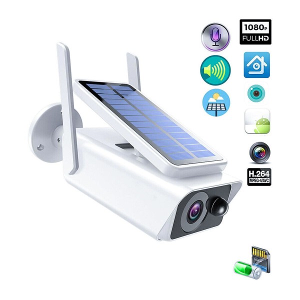 Telecamera videosorveglianza smart con pannello solare wifi 1