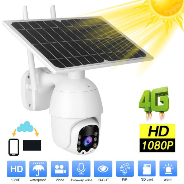 Telecamera videosorveglianza smart con pannello solare wifi 5