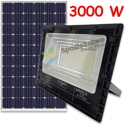 Faro 3000w con pannello solare