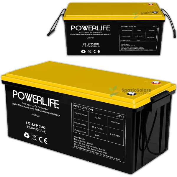 Batteria litio lifepo4 300AH 12V per accumulo