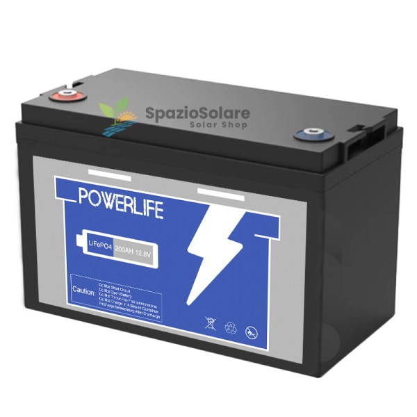 Batteria litio lifepo4 200AH 12V per accumulo