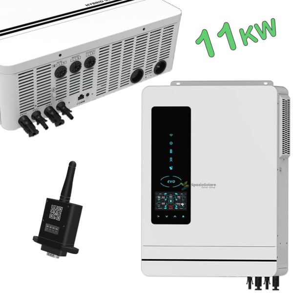 Inverter ibrido 11Kv 48v 220v WI-FI OFF-GRID / ON-GRID DOPPIO MPPT 160A RS485