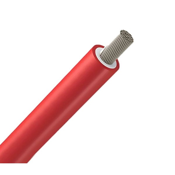 Cavo Solare Fotovoltaico Unipolare 6mm² Rosso al Metro
