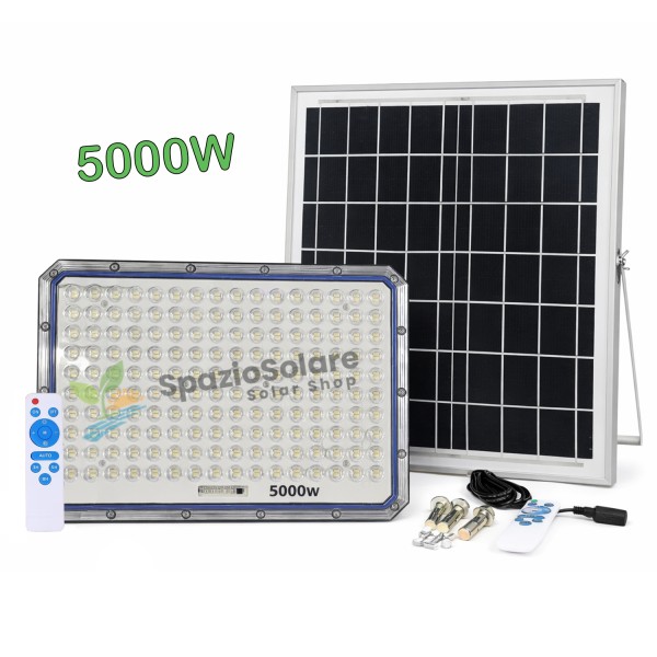 Faro 5000w con pannello solare