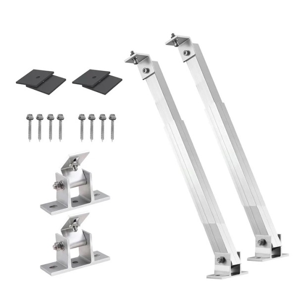 Kit Staffe Regolabili 15°– 60° per 1 Pannello Fotovoltaico – Montaggio Universale