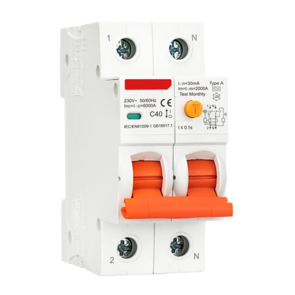 Interruttore Magnetotermico Differenziale RCBO Tipo B 2P 30mA – 25A / 40A