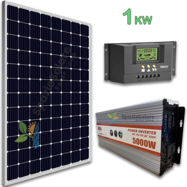 Impianto fotovoltaico 1kw con inverter da 5000kw