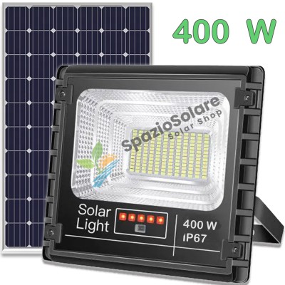 Faro 400w con pannello solare